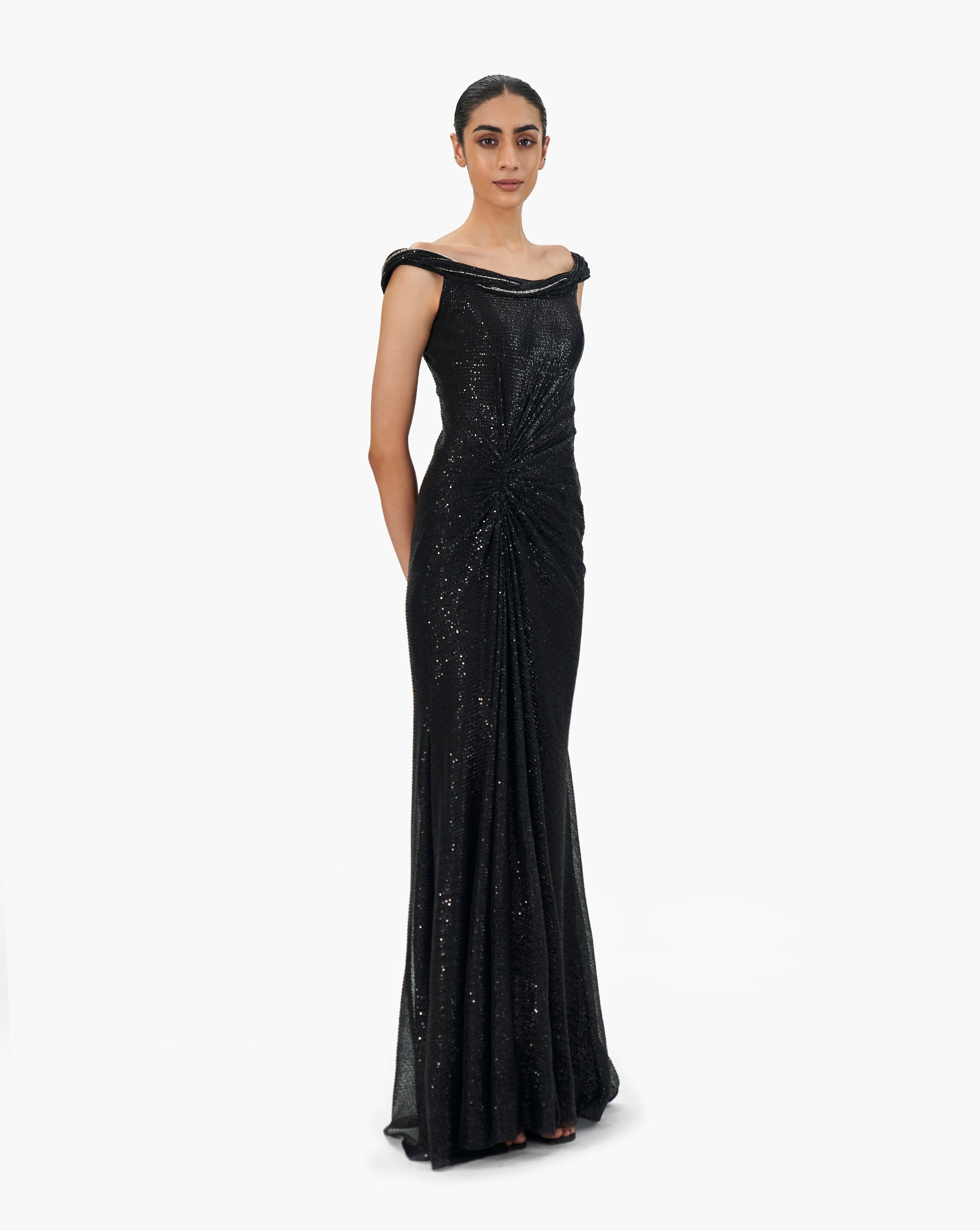 Black Shimmer Mermaid Long Dress – ahiclothing